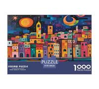 Arquitectura única Puzzle Regalo Creativo Decoración Familiar 1000 Piezas Estilo Abstracto Rompecabezas Imposible Entretenimiento Creativo para Adultos 38x26cm/1000pcs