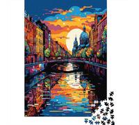 Arquitectura Urbana Puzzles 1000 Piezas Adecuado para Adolescentes Imposible Arquitectura Urbana Actividad Familiar Retos Educativos Puzzle Bonito Regalo 1000pcs (75x50cm)