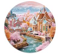 Arquitectura Urbana1000 Piezas ciudadRedondo Puzzle Familiar Presión Reducida Difícil Imposible Adultos Puzzle Grande Aliviar Estrés1000pcs (67.5x67.5cm)