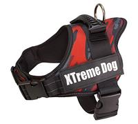 Arquivet Arnés Perro Xtreme Dog Camuflaje Rojo Talla: XS/44-57 cm - Arnés ergonómico Ajustable en Cuello y Extra Resistente para Perros - para el adiestramiento y Paseo de tu Mascota