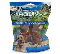 Arquivet Aros masticables con Pato - Anillos, Donuts, roscos masticables - Snacks Naturales para Perros - Chuches, golosinas, premios, recompensas para Perros, 100 g (Paquete de 6)