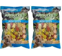 Arquivet, Biscuits, Galletas para Perros, Jamón Mix, 1 kg (Paquete de 2)