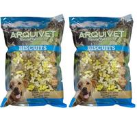 Arquivet, Biscuits, Galletas para Perros, Mini Huesos de Vainilla, 1 kg (Paquete de 2)