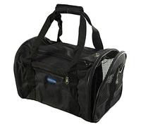 Arquivet Bolso Grande de Viaje Negro para Mascotas, 50 x 30 x 26 cm, Transportín Plegable para Perros y Gatos, con Apertura Superior y Lateral, Ideal para el Transporte de tu Mascota