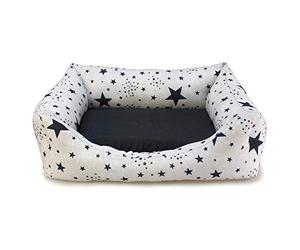 Arquivet Cama para perros cuadrada Estrellas Negras - 70x55x19cm