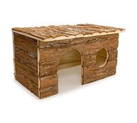 Arquivet Casa para roedores de madera grande - Casa de juego para hamsters, ratas, ardillas - Casita de madera para roedores pequeños - 40 x 23 x 20 cm