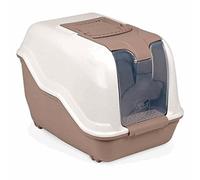 ARQUIVET Caseta Gato Netta - 54 x 39 x 40 cm - Casa higienica Cerrada - Arenero Cubierto de plastico para Gatos - Casita para felinos de Posible Uso Exterior