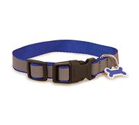 Arquivet Collar perro reflectante azul - 1 x 15/22 cm