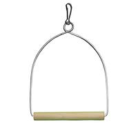 Arquivet Columpio de Metal y Madera para pájaros 12 cm- Juguetes pájaros - Accesorios de Jaula para pájaros - Columpio para Loros, periquitos, agapornis - Complementos Jaula Aves