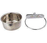 Comedero para aves de acero inoxidable