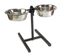 ARQUIVET Comedero Elevado para Perros con Soporte Inoxidable para 2 comederos - 2,80 L - Bebedero o comedero Regulable Grande para Perros - Accesorios y Cuencos