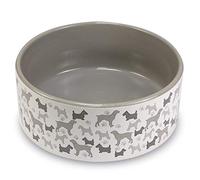 Arquivet Comedero o Bebedero de cerámica para Perros y Gatos - Antideslizante - Cuenco para Mascotas - Recipiente Comida para Animales - Plato alimentador para Perros y Gatos - 15 cm