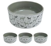 ARQUIVET Comedero o Bebedero de cerámica para Perros y Gatos - Cuenco para Mascotas - Recipiente Comida para Animales - Plato alimentador para Perros y Gatos - 12 cm (Paquete de 4)