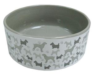 ARQUIVET Comedero o Bebedero de cerámica para Perros y Gatos - Cuenco para Mascotas - Recipiente Comida para Animales - Plato alimentador para Perros y Gatos - 12 cm