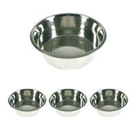 Arquivet Comedero Perro Gato Mascotas - Inoxidable - 2,80 L / 25 cm (Paquete de 4)