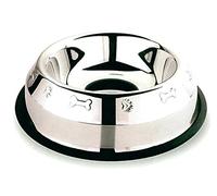 Arquivet Comedero Perro Gato Mascotas - Inoxidable Antideslizante Decorado - 2,80 L / 33 cm