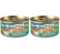 Arquivet Comida Húmeda para Gatos con Atún Blanco en Salsa y Pollo, 80 g (Paquete de 2)