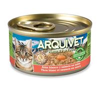 Arquivet Comida húmeda para gatos Atún blanco y salmón en salsa lata 80 g