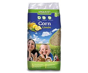 Arquivet Corn Limón - lecho de maiz y aroma limón para pequeñas mascotas - 10 L