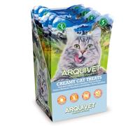 Arquivet - Creamy Cat Treats - Snack cremoso de atún y Bacalao (Expositor de 12 Bolsas con 5x14 g) - para Gatos