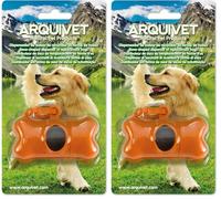 Arquivet Dispensador de Bolsas de excrementos para Perros en Forma de Hueso - Incluye 1 Rollo de Bolsas con 15 Unidades - para Recoger excrementos cacas o desechos - Dispensador (Paquete de 2)
