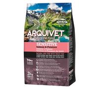 Arquivet Pienso natural para perros con pescado fresco - Sensitive Salmón y patata, 3 kg (Paquete de 1)