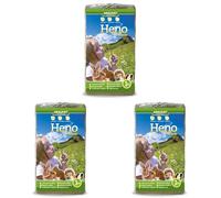 Arquivet Heno prensado para roedores y pequeños mamíferos - Hierba para roedores - Complemento alimenticio roedores - Conejos, cobayas, Hamsters, Ardillas - 1 Kg (Paquete de 3)