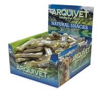 ARQUIVET Hueso prensado de Piel de Vacuno 100% Natural para Perros - 13 cm - Caja Completa 60 uds retractiladas - Snacks Naturales - Chuches, premios, recompensas, golosinas, chucherías caninas