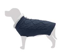Arquivet Jersey Azul de Cuello Blanco para Perros 'Aneto' XS, 20 cm, Protege del frío, Jersey para Perros