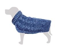 Arquivet Jersey de Punto Trenzado Azul Indigo - L/35cm - Ropa para Perros - Ayuda a protegerlos del frío - Accesorios - Abrigos, Sudaderas, Jerseys, Chalecos, Chaquetas, sueters, Impermeables y más