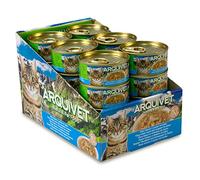 ARQUIVET - Latas súper Premium de atún Blanco con pargo en Salsa para Gatos - Comida Gourmet elaborada con Ingredientes 100% Naturales - Pack 24 Unidades - 80 gr por Unidad - Comida húmeda para Gatos