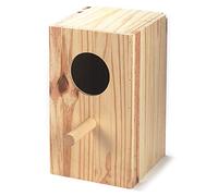 Arquivet Nido de Madera para pájaros - Casa para Loros - Caja para pájaros - Nido para pájaros de jardín - Nido cría para Aves Natural - 25 x 25 x 40 cm