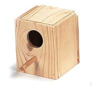 Arquivet Nido de Madera para pájaros exóticos - Casa para pájaros - Nido cría para Aves Natural - 10 x 10 x 12 cm - Accesorios - Casitas de pájaros - Caja Nido