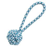 Arquivet Nudo con Tirador Azul 20 cm para Perros - Mordedores y Cuerdas para Perros Adultos y Cachorros - Juguetes caninos Resistentes para Perros Grandes