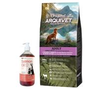 ARQUIVET Original Adulto Cordero con Arroz 12kg & LAB V Aceite de salmón para perros y gatos 1000ml