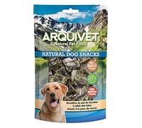 Arquivet Pack 12 Unidades Snack Bocaditos de Piel de Bacalao 70 gr - Natural Dog Snacks - 100% Natural - Chuches, premios, golosinas para Perros - Producto Light - Muy Rico en nutrientes