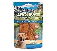 Arquivet Pack 12 Unidades Snack Chips de Pato 100 gr - Natural Dog Snacks - 100% Natural - Chuches, premios, golosinas para Perros - Producto Light - Muy Rico en nutrientes
