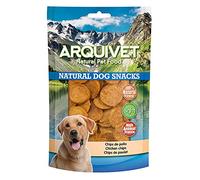 ARQUIVET Pack 12 Unidades Snacks Chips de Pollo 100 g - Natural Dog Snacks - 100% Natural - Chuches, premios, golosinas para Perros - Producto Light - Muy Rico en nutrientes