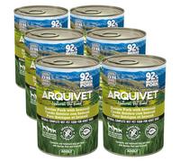 ARQUIVET - Paté de Cerdo y Brocoli 6x400 gr - Latas de paté para Perros - Todas Las Razas - Alimento húmedo Natural
