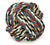 ARQUIVET Pelota con nudos para perros - 10 cm - Pelotas para perros grandes - Juguetes para perros - Mordedor perro - Juguete de colores resistente para el entretenimiento