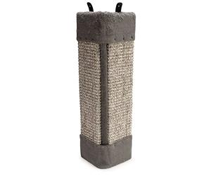 Arquivet Rascador esquinero Gris para Gatos - 12 x 12 x 49 cm, Gris, 5050