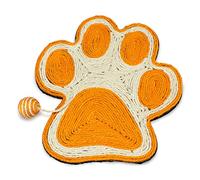 Arquivet Rascador Huella Naranja con ratón para Gatos - Naranja, 40 x 36 cm
