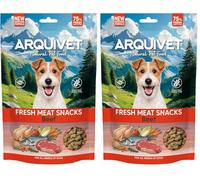 Arquivet Snacks semihúmedos de Carne Fresca de Ternera, 800g, para Perros Adultos (Paquete de 2)