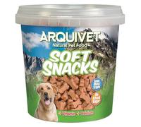 Arquivet Soft Snacks de salmón para perro - Snacks naturales en forma de huesitos - Golosinas y chuches naturales - Premios y recompensas para perros - 800 g