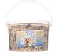 Arquivet Soft Snacks Huesitos y Corazones Mix 4.800 gr - Snacks, chuches, golosinas, premios, chucherías y recompensas para Perros - Comida Semi-húmeda