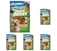 Arquivet Soft Snacks para Perro Huesitos Duo de Cordero y arroz para Perro, 100 g (Paquete de 5)