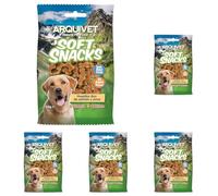 Arquivet Soft Snacks para Perro Huesitos Duo de salmón y arroz 100 g (Paquete de 5)