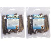 ARQUIVET Tripa de búfalo 100 gr - Snacks 100% Naturales para Perros - Premios, chuches, recompensas, golosinas, chucherías caninas - Ideales para la Limpieza Dental (Paquete de 2)