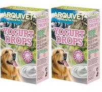 ARQUIVET Yogurt Drops 65 gr -Snacks para Perros - Chuches, golosinas, premios, recompensas, chucherías para Perros - Alimento complementario (Paquete de 2)