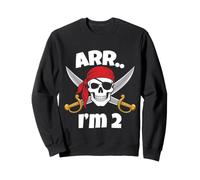 ARR I'm 2 Pirate Birthday Skull Crossed Swords Toddler Sudadera